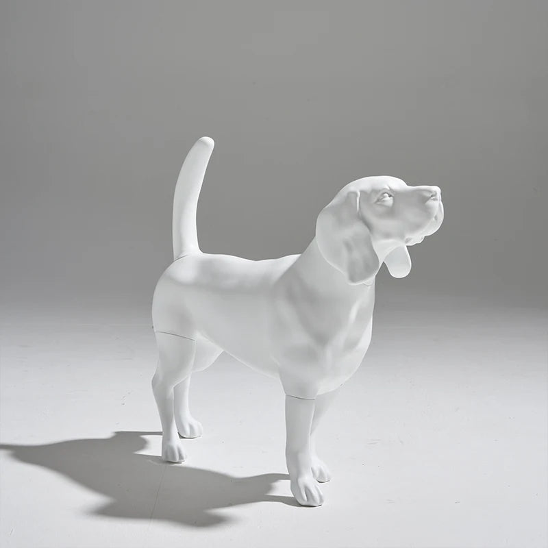 New Dog Mannequin Pet Clothes Display Stand Fiberglass Beagle Dog Model Detachable Pet Dog Mannequin