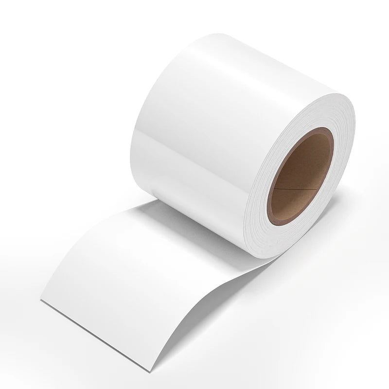 Liner Less TOP Direct Coated Blank Printing Paper Label Printing Rolls Thermal Adhesive Shipping Sticker Without Glassine