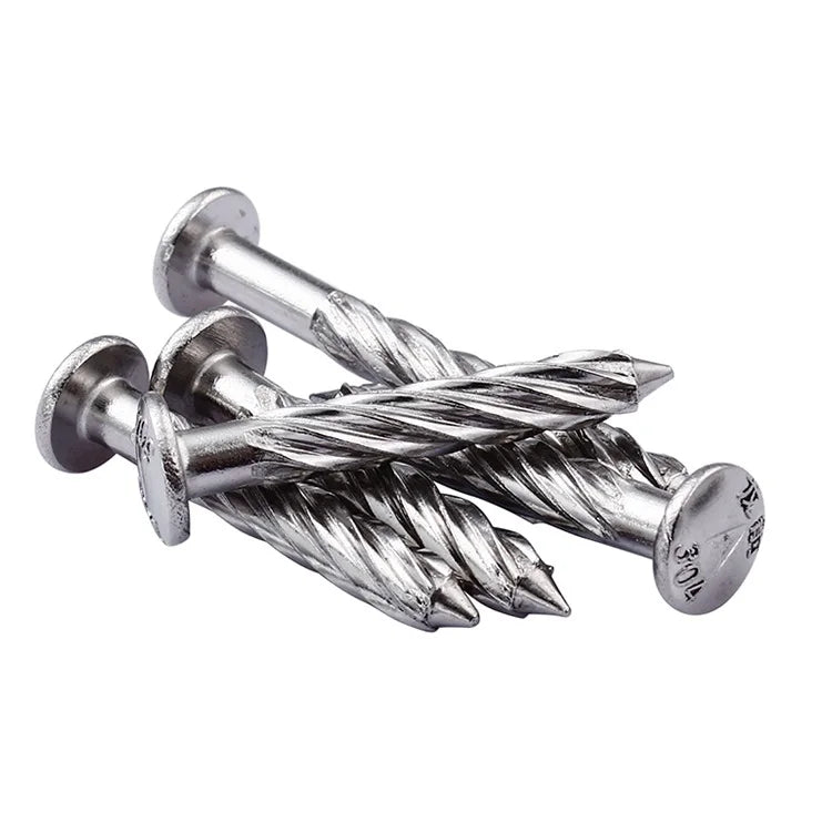 Steel Knurl Spiral Grooved Shank Concrete Nails