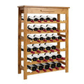 Modern High Quality 36-Bottle Solid Wood Wine Rack Small Bamboo Display Holder Home Furniture Made in China