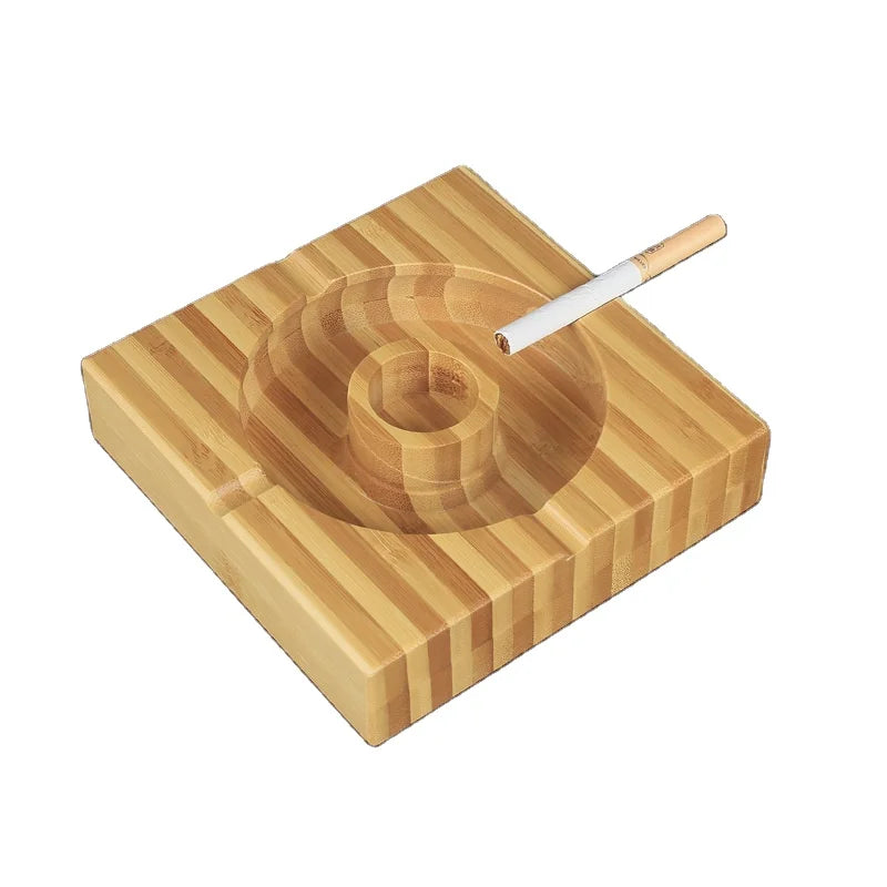 Factory Direct Sale Bamboo Ashtray