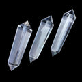 Healing Crystal Wand White Crystal Double Points Faceted Stick Reiki Chakra Stone Tower