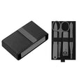 Classic Grey 4PCS Men's Travel Grooming Set Manicure and Pedicure Kit with Magnetic Stainless Steel Nail Care Tools