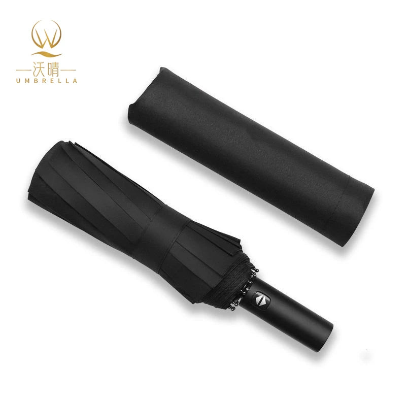 12K Custom Logo Automatic Three-Folding Sunshade Umbrella 105cm Open Diameter Classic Design Best Seller Adults Travel Summer MegaBDM