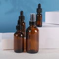In Stock 2oz 4 oz Thick Clear Glass Essential Oil Dropper Bottle Round Package with Screw Cap Seal for Serum Storage