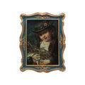 Customized European Navy Blue Vintage Picture Frame Retro Wall Hanging Antique Photo Frame Wholesale China Factory Made of Resin