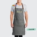 2Days Drop Shipping Personalize Custom Kitchen Embroidered Text Apron Monogrammed Hostess Cooking Gift Custom Fashion Accessory