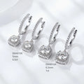 Starsgem Hoop Silver Earrings 925 Sterling Silver Moissanite Custom Made 18k Gold Plated Drop Earrings