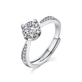 OEM Jewelry Factory Custom Adjustable 925 Sterling Silver Moissanite Ring Minimalist Wedding Engagement Rings Women