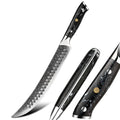 HOT SALE 10 Inch High End Damascus Steel with Black Turquoise Stone Handle Sharp Slicing Carving Knife Corrosion Resistance MegaBDM