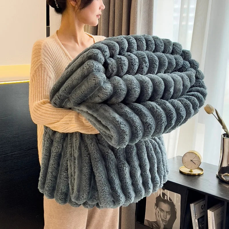 Cheap Wholesale Blanket Cobertor Quente De Inverno Sherpa Thick Soft Office Blanket Winter Warm Blanket