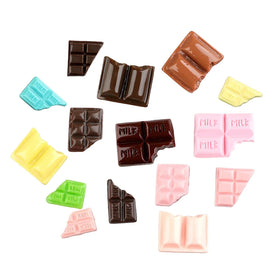 Lovely Colored Artificial Bitten Chocolate Chips Resin Cabochon Phone Mobile case Accessories