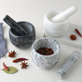 Wholesale Natural White Grey Black Marble Stone Mini Mortar and Pestle Set for Kitchen