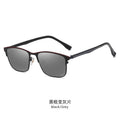New Retro Photochromic Anti Blue Light Optical Glasses Man'S Half Frame Photo Gray Eyeglasses Optical Frame for Glasses 2024