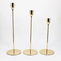Luxury Gold Geometric Retro Chandelier Candlestick Holder Embossed Metal High Set Handmade Wedding/Christmas Valentine's Day