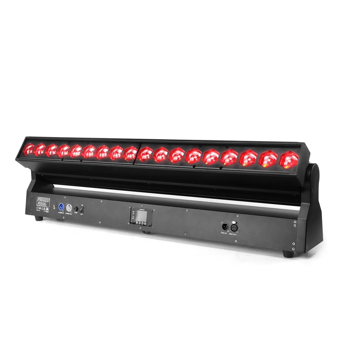 LEAHUA 18x40W 1m LED Moving Head Bar Light with DMX512 Control RGBW 4-in-1 4-45 Zoom 205 Tilt 2-Year Warranty MegaBDM