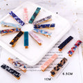 1cm*6.5CM Rectangle Acetic Acid Hair Barrettes for Women Bangs Acetate Plate Hair Clips Girls Bobby Hairpins