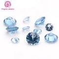 All Sizes 3mm 8mm Blue Loose Synthetic Spinel Stones 106# Spinel Shape Wax Setting for Jewelry Making MOQ 100pcs Artificial Gems
