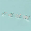 3mm 4mm 5mm 6mm S925 Sterling Silver Cabochon Setting Flat Round Cameo Base Stud Earring for Jewelry Making Findings