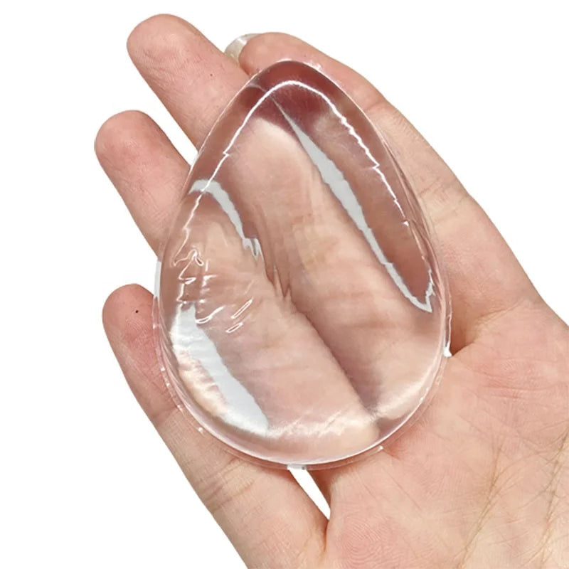 New Round Natural Soft Silicone Makeup Sponge Cosmetic Puff Makeup Sponge Foundation Powder Silicone Powder Puff