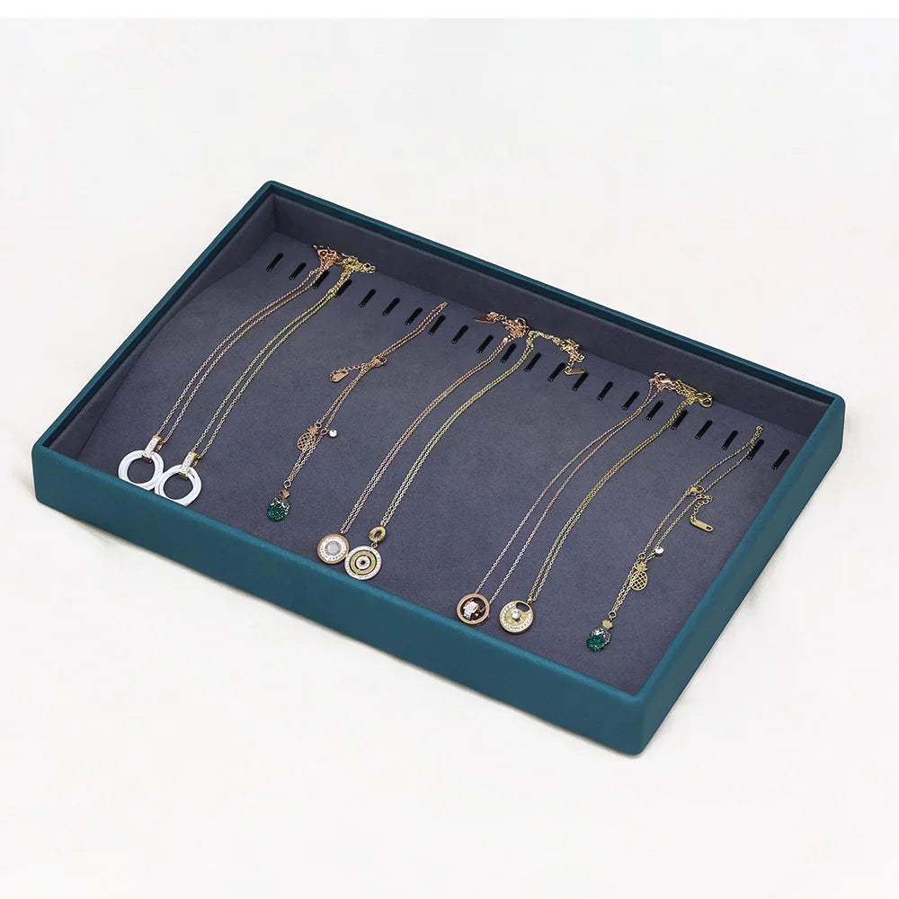 Gray Velvet Jewelry Display Trays Jewellery Bespoke Tray Ring Bracelet Bangle Necklace Pendant Organizer Trays