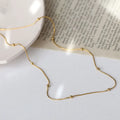 Classic Simple 18k Gold Plated Basic Bead Chain Necklace No Fade Stainless Steel Herringbone Snake Chain Necklace Jewelry