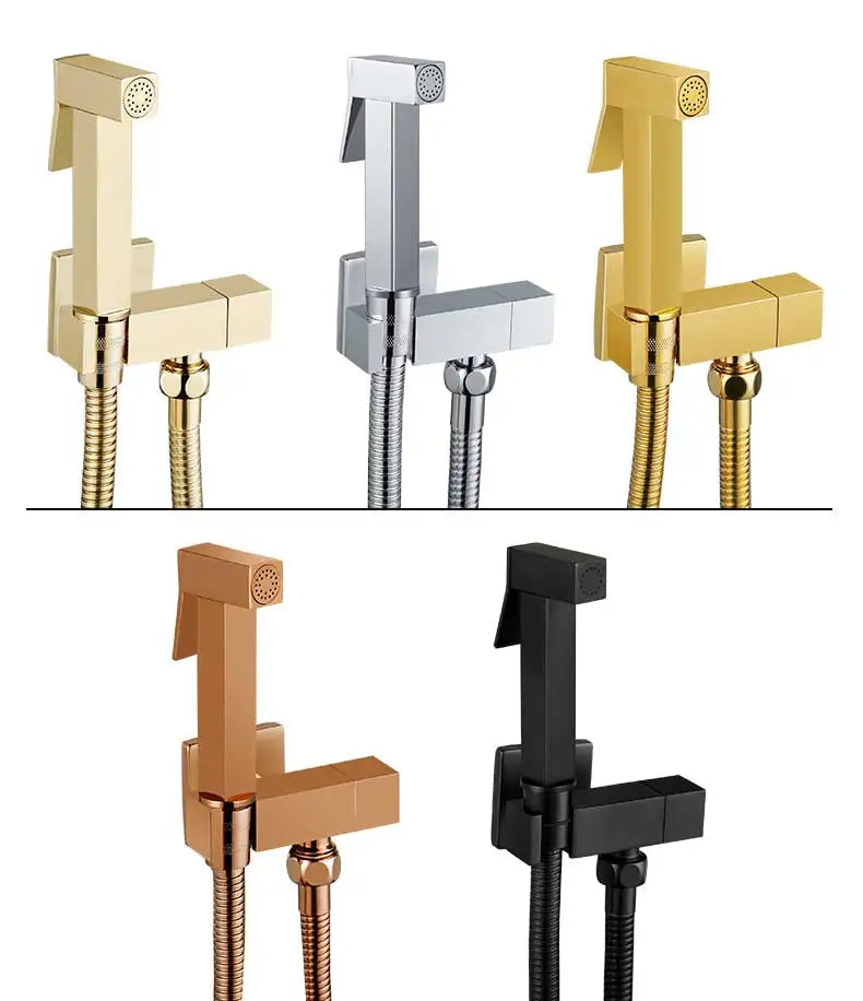 Hot Selling Eco-Friendly Modern Brass Bidet Toilet Sprayer Set Wall-Mounted Horizontal Spray Shower Head Holder for Apartment