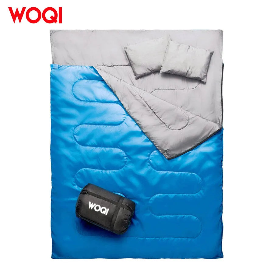 Woqi  Double Person  Accessories Backpacking Gear  Equipment  Sleeping Bag With Ultralight Compact Bag