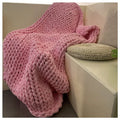 Hot Sale Super Soft Giant Breathable Throw Soft Lightweight Chunky Cable Knitted Weighted Blanket