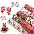 Custom Printed Faux Leather Cover Christmas Design Pu Leather Sheets for Crafting Gift