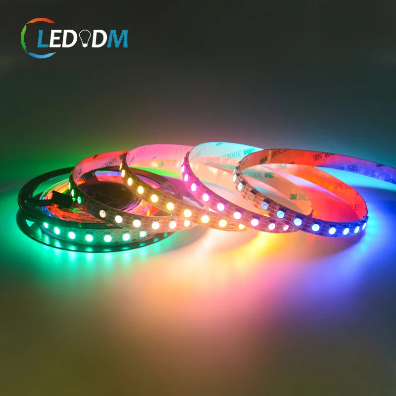 DC 5V Led Digital Strip Light Internal IC Ws2813b Smd 5050 96leds/m RGB Led Pixel Strip Light Addressable Magic Led Strip