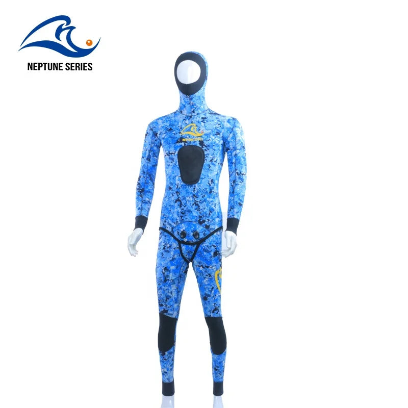 3mm 5mm 7mm Neoprene Two Pieces Mens Wetsuit Freediving Spearfishing Diving Suit