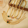 2025 New Arrival Stainless Steel 18k Gold Plated Chain Bracelet Heart Zircon Bangle for Women Unique Jewelry Gift