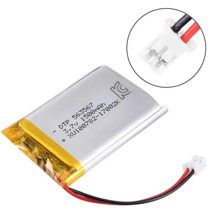 KC IEC62133-2:2017 Approved Li Ion Polymer Battery 3.7V 1500mAh1600mAh Lipo Battery 803450 563567