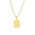 Hip Hop Punk Gold Plated Waterproof Jewelry None Tarnished Stainless Steel A-Z Initial Letter Alphabet Pendant Necklaces Women