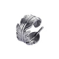 Daily Wear Streetwear Oxidized Antique Silver Plated Indian Feather Rings for Women