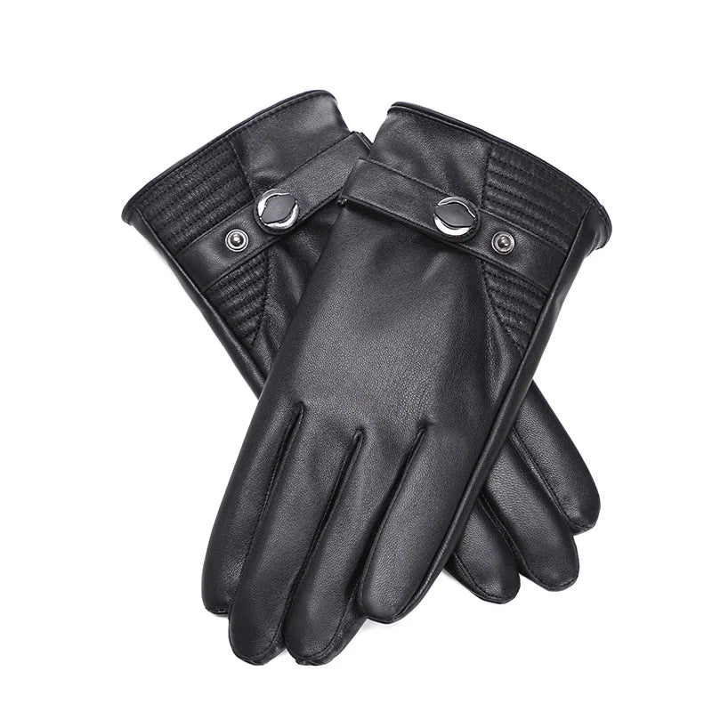 Hot Sale Motorcycle Driving Windproof Man PU Leather Full Finger Gloves