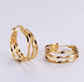 2022 New Products Irregular Stainless Steel 18k Gold Plated Earrings Stainless Steel Non-fading Earrings