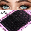 Hot Selling 3D Fluffy DIY Eyelash Extensions 100P 200P Thick Volume Cluster Lashes 14-20mm Mixed Length Private Label Lashes