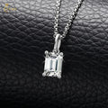 New Fashion Women Jewelry 1ct Emerald Cut VVS Moissanite Diamond Pendant Collares Para Mujer 925 Sterling Silver Necklace