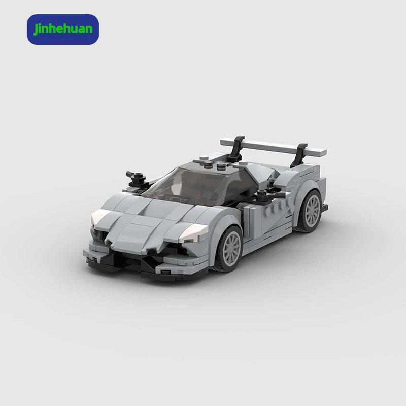 Best Creative Assembled Moc Brick Kit Grey Super Car for Adults Toys Gift Plastic Building Block Sets Car