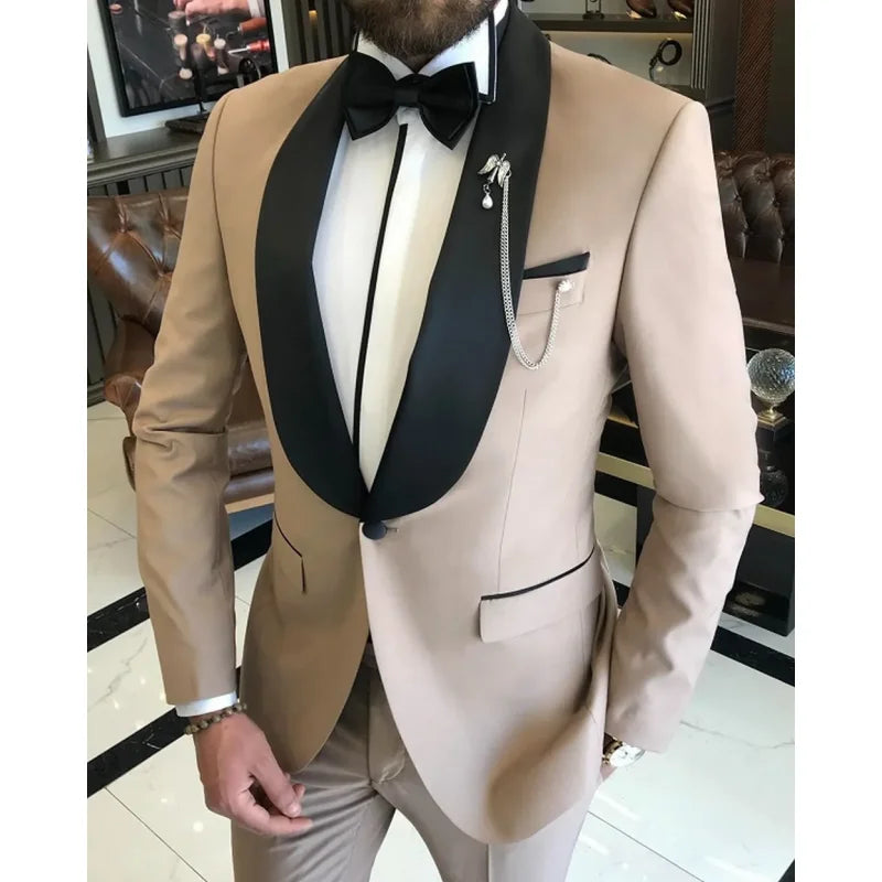Men Suits Formal Groom Groomsman Business Suit Wedding Party Dress Tuxedo 2 Piece Jacket Pants Men Tuxedo