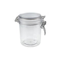 Food Grade Kitchen Clear Storage Pet Plastic Unique Cookie Empty Sealed Honey Jam Clip Top Jars with Metal Clip Lid Jars