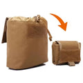 Tactical Foldable Molle Dump Pouch for Magazines and Ammo Black Polyester National Style EDC Bag