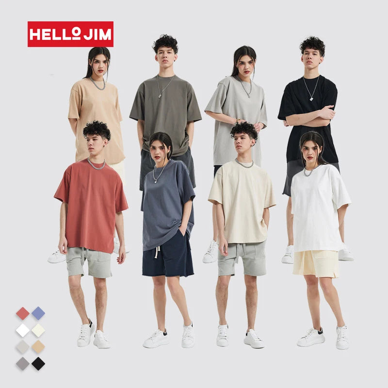 Custom 300g Heavyweight Tshirt 100% Cotton Wash Old Tshirt Street Wear Blank Cotton Oversize Tshirt Heavy