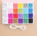 YIWU Factory Sell Cheap and Colorful  24color Round Shape Waist Beads Glass Seed  Beads for DIY