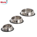 Non-slip Pet Elivated Feeder Bowl 15 Degree Stainless Steel Tilt Design Neck Guard  Pet Cat Elevated Bowl Tilted Cat Bowls