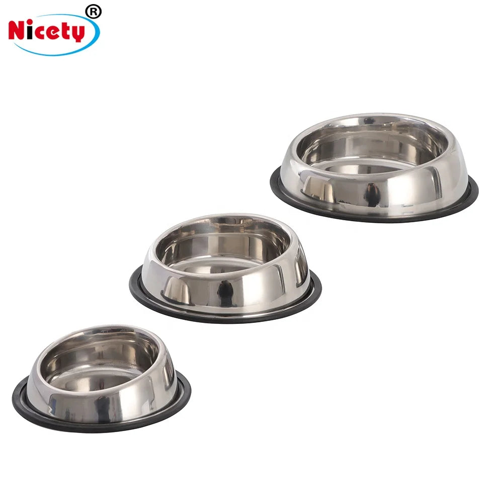 Non-slip Pet Elivated Feeder Bowl 15 Degree Stainless Steel Tilt Design Neck Guard  Pet Cat Elevated Bowl Tilted Cat Bowls