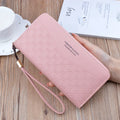 Hot Sale Ladies Long Zipper PU Leather Money Clip Fashion Embossed Large Capacity 3 Large Pockets 8 Card Slots Luxury Wallets