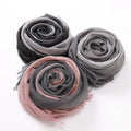 2026 Hot Style Solid Color Hand-painted Gradient Two-color Rayon Short Beard Ladies Long Scarf Shawl Headscarf